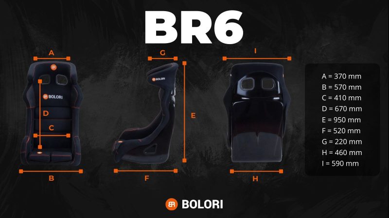 Dimensions Baquet Bolori BR6