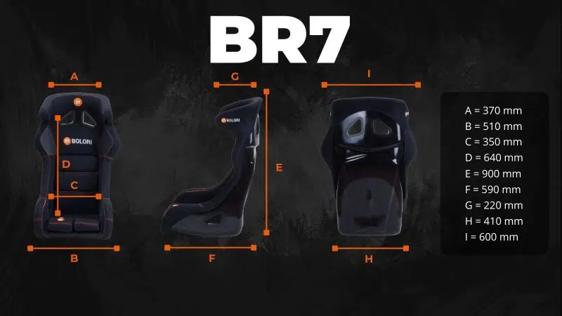 Dimensions Baquet Bolori BR7